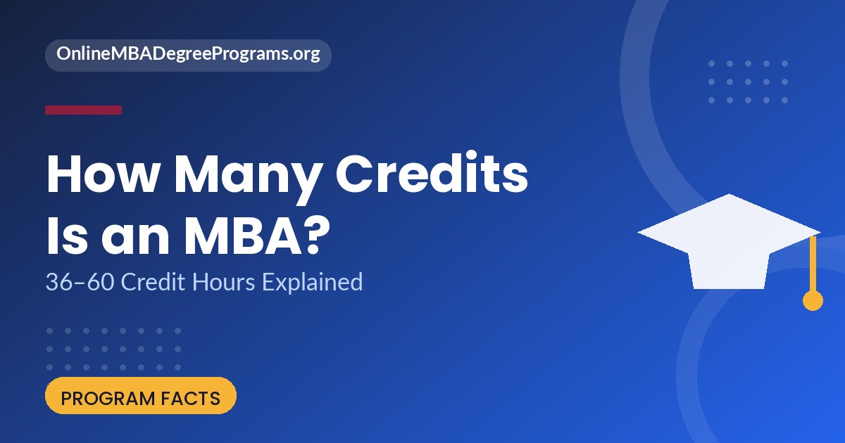 How many credits is an MBA - 36 to 60 credit hours explained