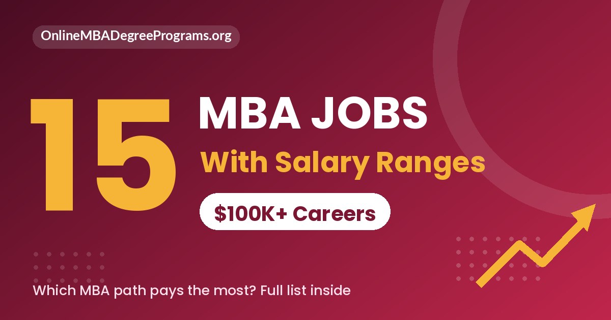 15 MBA jobs and career paths with salary ranges